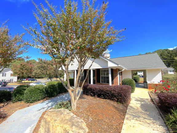 Outdoor view with trees at The Retreat @ Baywood Apartment Homes by ICER, Morrow, GA, 30260