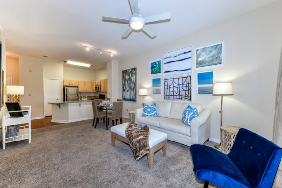 Modern Living Room at Bristol on Union, Memphis, TN