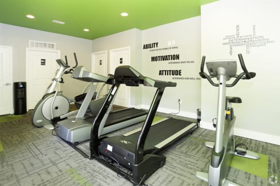 Fitness Center with treadmill, stationary bikes
