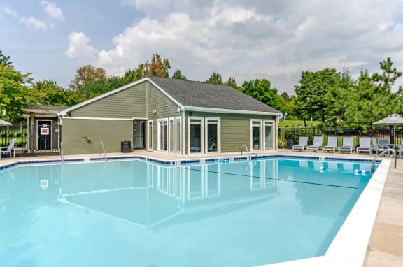 Sun Deck and Poolside Cabanas at The Crossings at White Marsh Apartments, Maryland, 21128