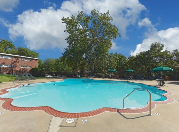 Pool with sundeck at Falls Village Apartments, Maryland, 21209