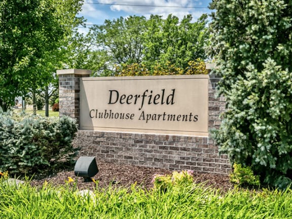 Property Signage at Deerfield Clubhouse Apartments in Fremont, NE