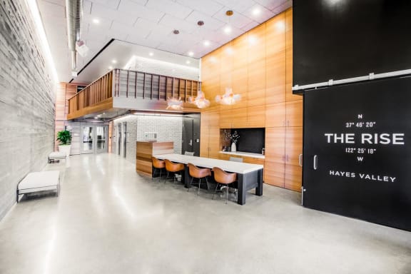 Contemporary Lobby Area at The Rise Hayes Valley, California