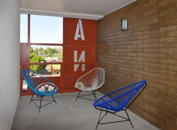 Breezeway at El Rancho Del Arte Apartments in Mesa AZ