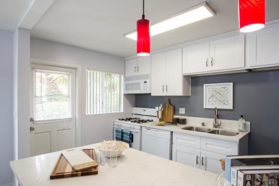 Kitchen Island at Marine View Apartments, San Pedro, CA