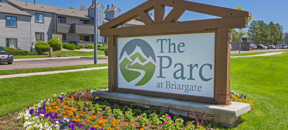 Welcoming Property Signage at The Parc at Briargate, Colorado Springs, CO, 80920