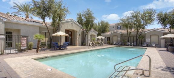 Pool and pool patio at Trails at San Tan in Gilbert AZ