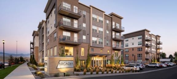 Arcadia Apartments Welcome Monument Sign