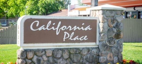 Welcoming Property Signage at California Place Apartments, California