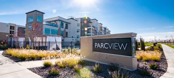 Welcoming Property Signage at Parc View Apartments & Townhomes, Midvale, UT