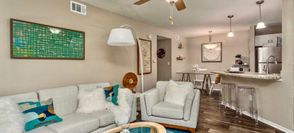 Spacious Living Area at Fusion Apartments, Florida, 32818