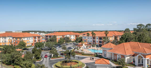 Arial view of Rapallo Apartments in Kissimmee, Florida