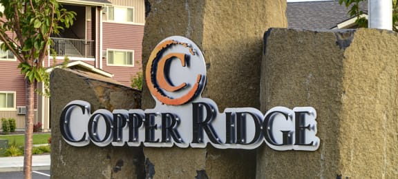Copper Ridge main signage at entry