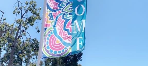 View of community flag