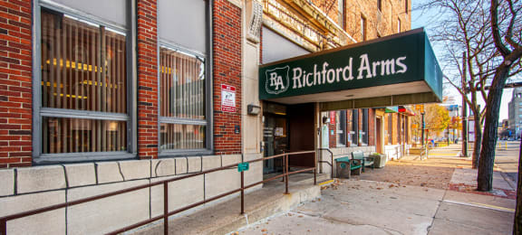 Main Entrance of Richford Arms Apartments.