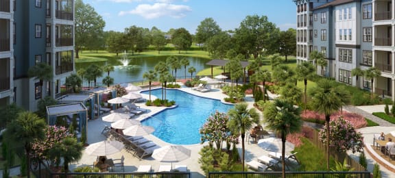 Aerial View Of Pool at Alta Longwood, Longwood, FL, 32750