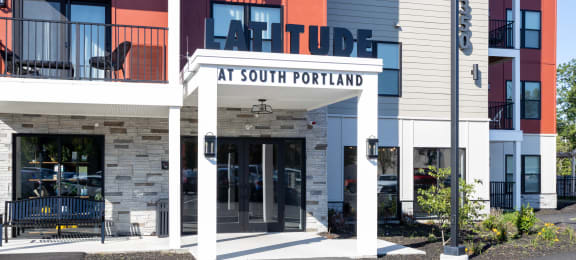 Building Entrance at Latitude at South Portland, Portland, ME, 04106