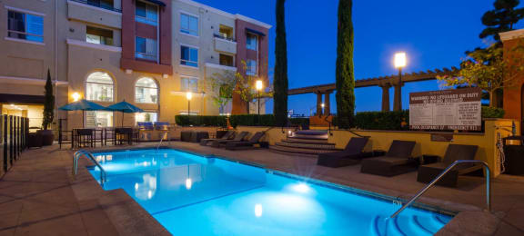 Sparkling Swimming Pool at Meridian Place, California