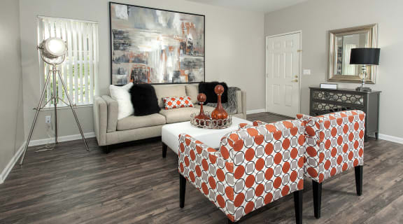 Living Room l The Preserve at Creekside Apartments in Roseville CA 
