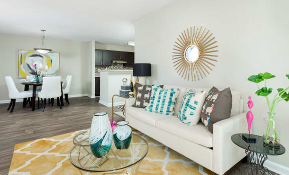 Living Room With Dining Area at Marbella Place, Stockbridge, GA