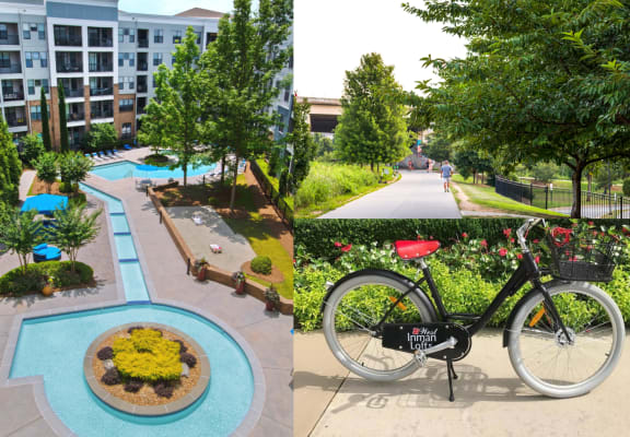 west inman home page image of  the pool, bike and beltline access