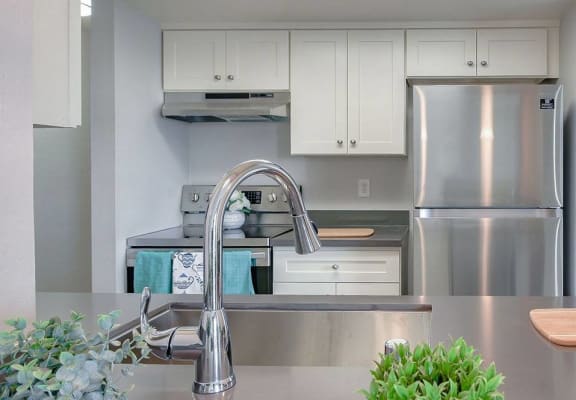 Kitchen with appliancesl Lawton Park Apartments in Seattle Wa