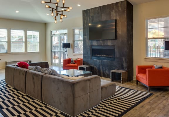 Classic Living Room Design With Television at Evolve at Tega Cay, Fort Mill, SC