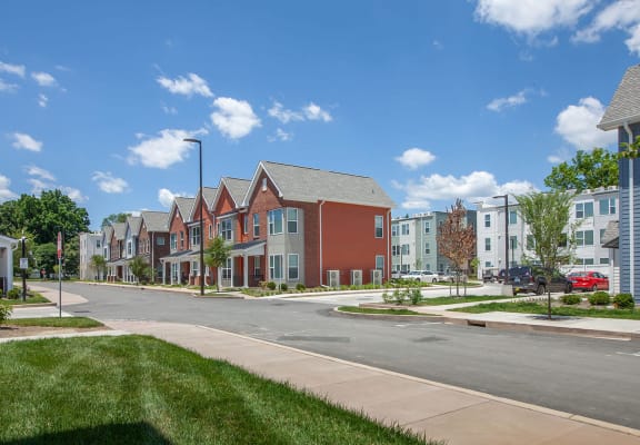 Exterior view of townhomes from street side._Beecher Terrace Apartments, Louisville, KY