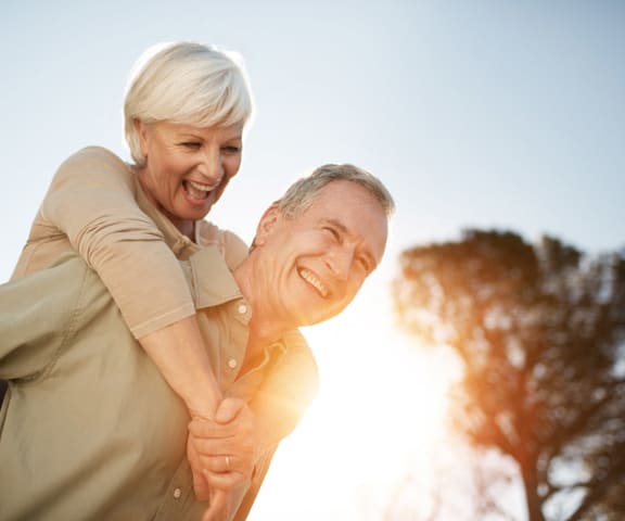 stock image- happy senior couple