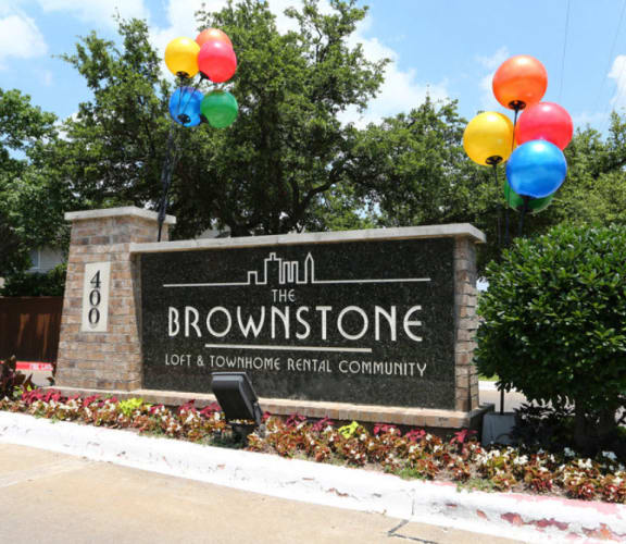 Brownstone Townhomes signage