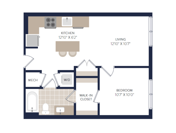 Floor Plans of Rise at Temple Courts II in Washington DC