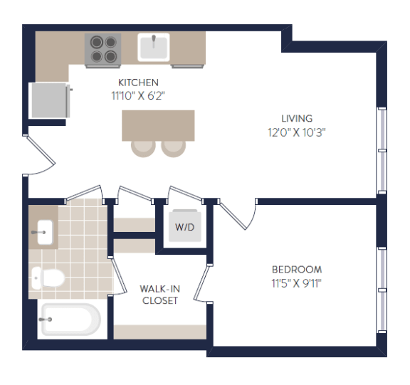 Floor Plans of Rise at Temple Courts in Washington DC