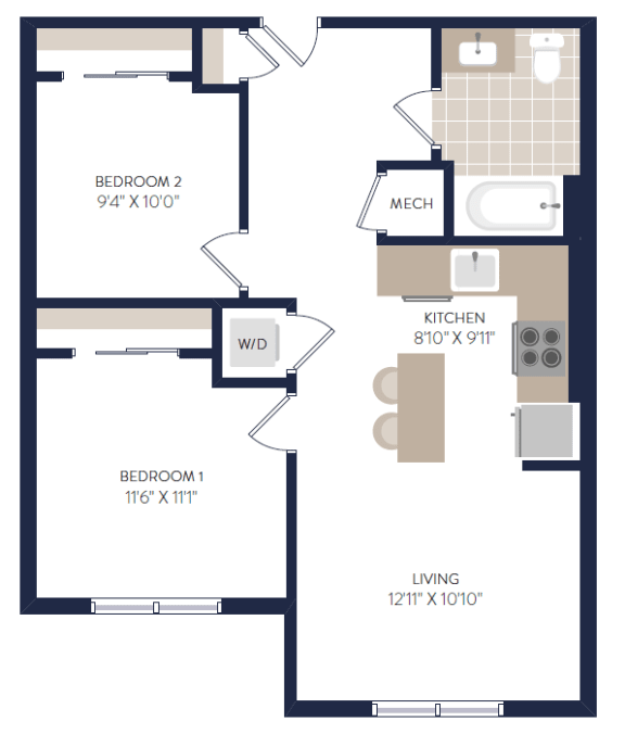 Floor Plans of Rise at Temple Courts in Washington DC