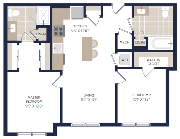 Floor Plans of Rise at Temple Courts II in Washington DC
