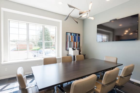 Conference Room With TV at The Bluffs at Highlands Ranch, Highlands Ranch, Colorado