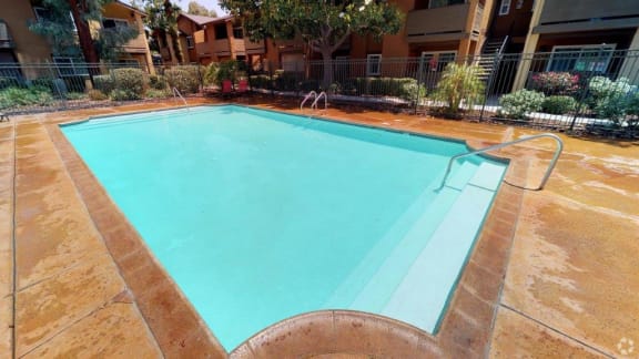 Blue Cool Swimming Pool at Citrus Gardens Apartments, Fontana, CA, 92335