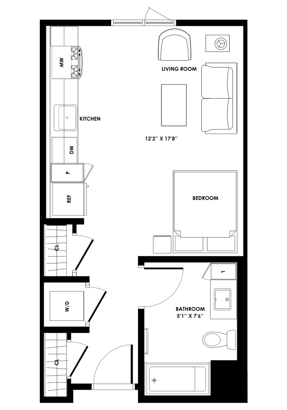 Floor Plans of Chandler Apartments in North Hollywood, CA