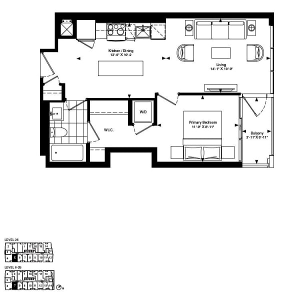 Liberty Village Studio, 1, and 2Bedroom Apartment Rentals