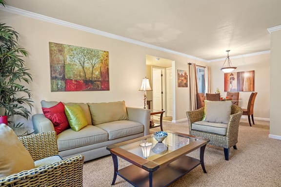 Modern Living Room Modern Living Room at Clayton Creek Apartments, Concord, 94521