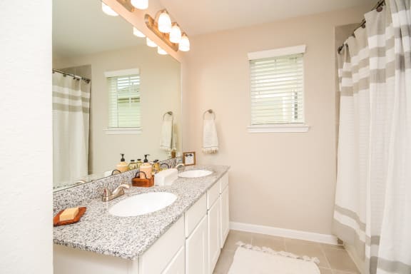 Bathroom With Vanity Lights Bathroom With Vanity Lights at Pradera Oaks, Bonney