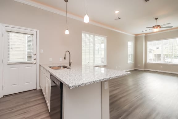 Granite Countertops on Island in Kitchen Granite Countertops on Island in Kitchen at Pradera Oaks, Bonney, 77583
