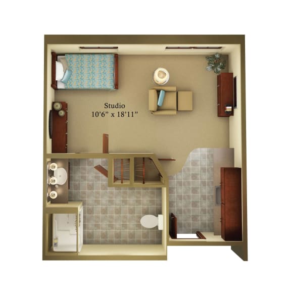 Floor Plans of Waterview the Cove Assisted Living and Memory Care in