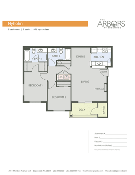 Floor Plans of The Arbors at Edgewood in Edgewood, WA