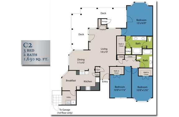 Floor Plans of Barton Creek Villas in Austin TX