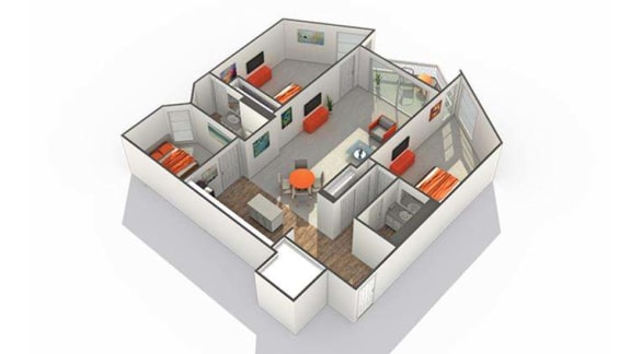 Floor Plans of The Township at St Charles Apartment Homes in St