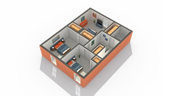 Floor Plans of The View Apartments St Charles in St Charles IL