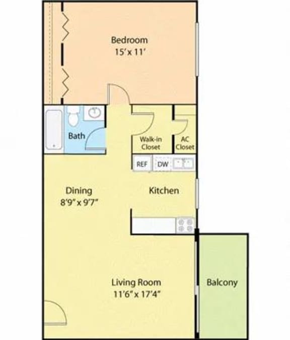 Floor Plans of Briarwood Apartments in Dumfries, VA