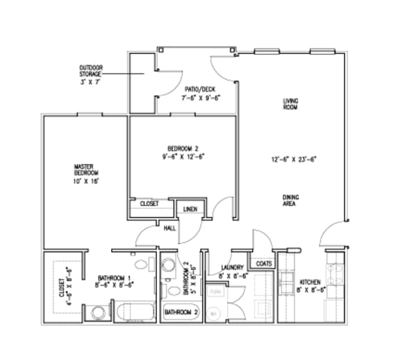 Floor Plans of CH Newburgh Apartments in Newburgh, IN