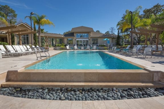 One of five swimming pools at Creekfront at Deerwood, Jacksonville, FL