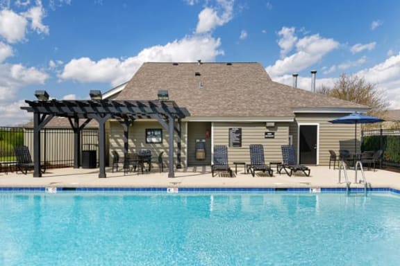 Sparkling pool at Covey at Fox Valley Apartments in Aurora, Illinois